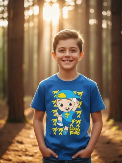 Camiseta Camisa Personagem Lucas Neto Infantil Algodão