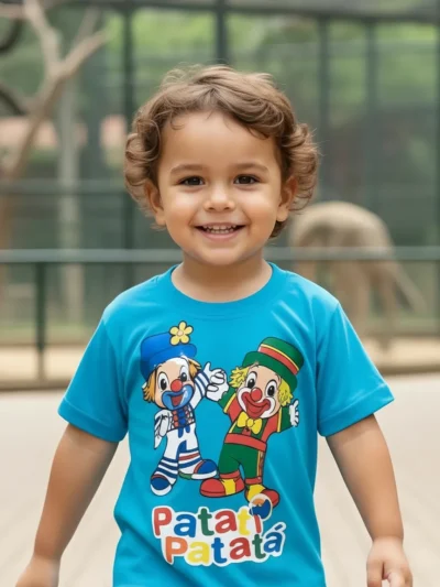 Camiseta Camisa Infantil Patati Patata Palhaco Algodão