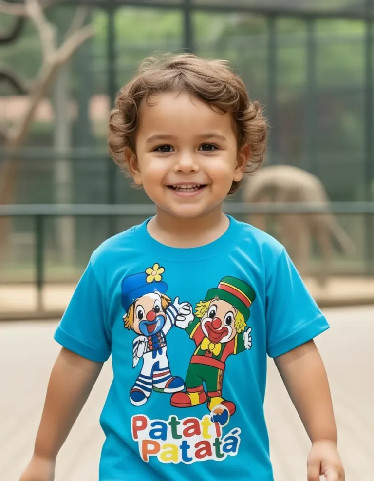 Camiseta Camisa Infantil Patati Patata Palhaco Algodão